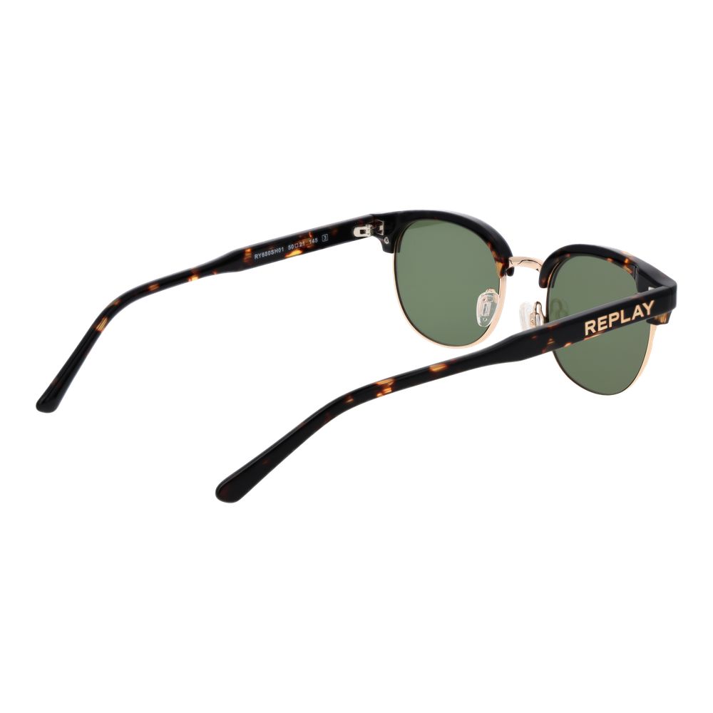 Replay Brown Metal Sunglasses