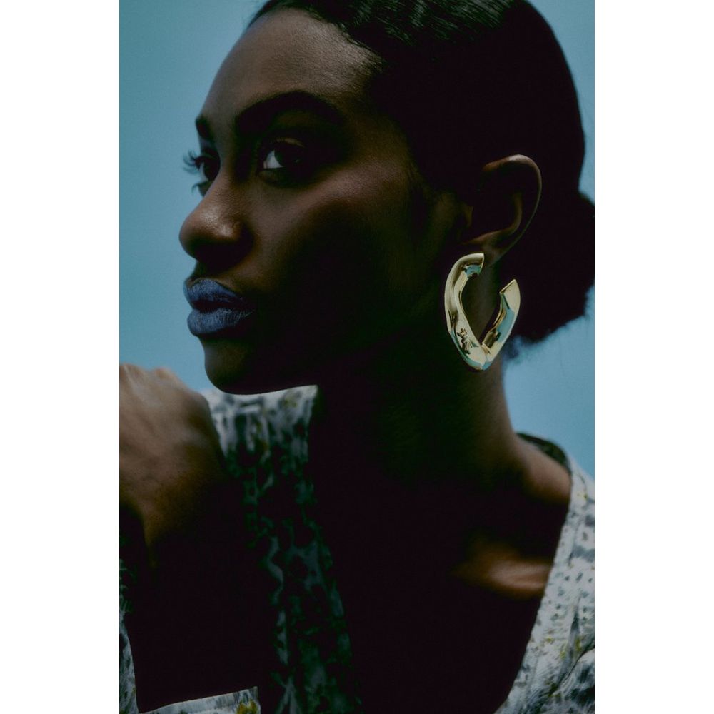 Patrizia Pepe Gold Plastic Earrings